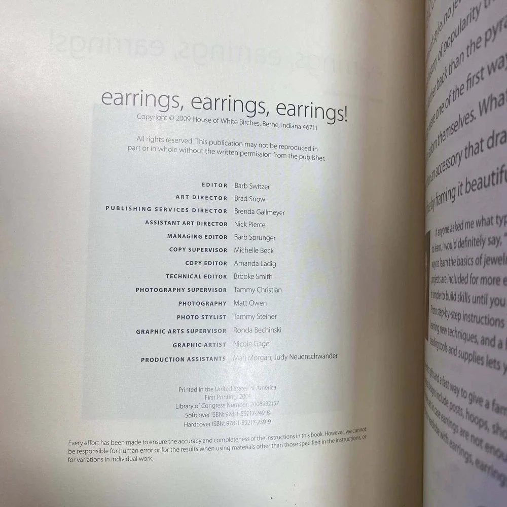House of White Birches Earrings Earrings Earrings Craft Book Unisex OS Multi DIY